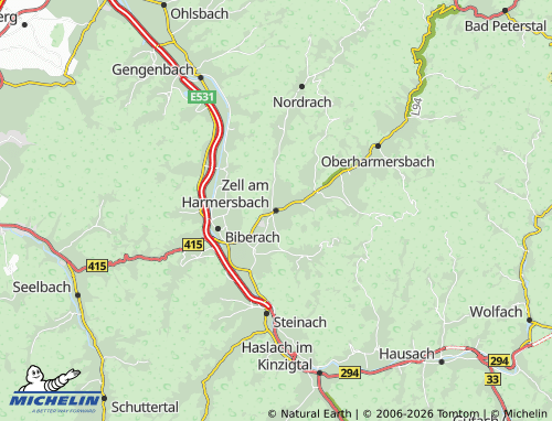MICHELIN Zell am Harmersbach map - ViaMichelin