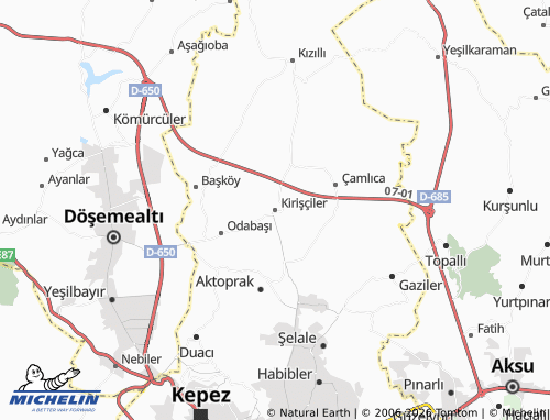 MICHELIN-Landkarte Kirişçiler - ViaMichelin