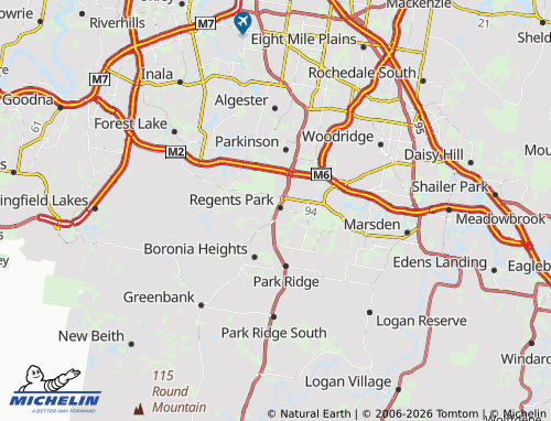 Mapa MICHELIN Hillcrest - ViaMichelin