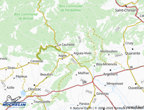 MICHELIN Aigues-Vives map - ViaMichelin