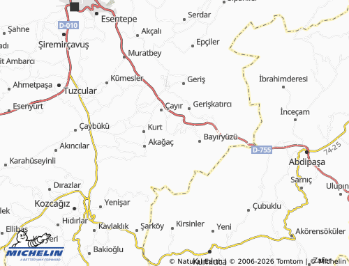 MICHELIN Gökçekıran map - ViaMichelin