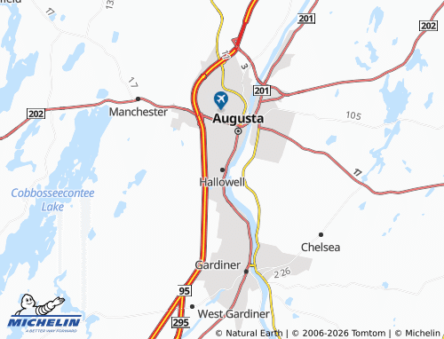Mappa MICHELIN Hallowell - ViaMichelin
