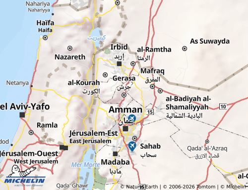 Mappa MICHELIN Jarash - ViaMichelin