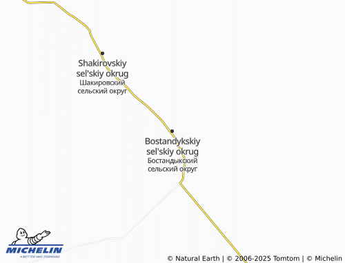 MICHELIN Bostandykskiy sel'skiy okrug map - ViaMichelin