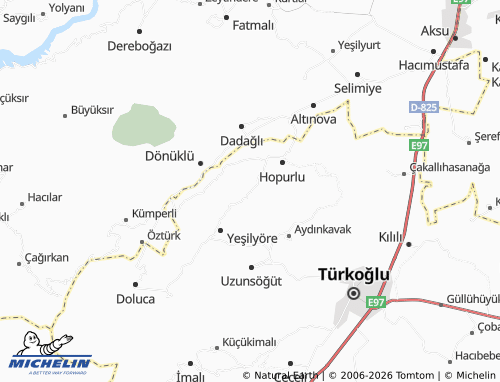 MICHELIN Yavuzlar map - ViaMichelin