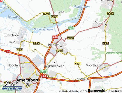 Mappa MICHELIN Nijkerk - ViaMichelin