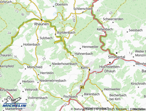MICHELIN Hahnenbach map - ViaMichelin