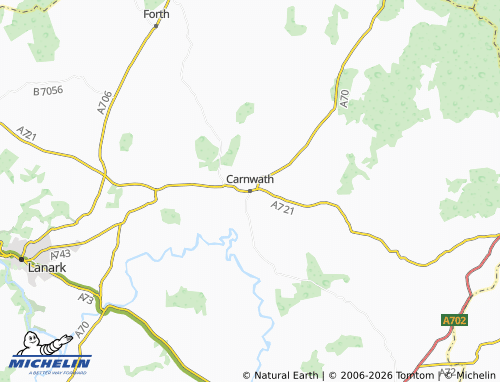 MICHELIN Carnwath map - ViaMichelin