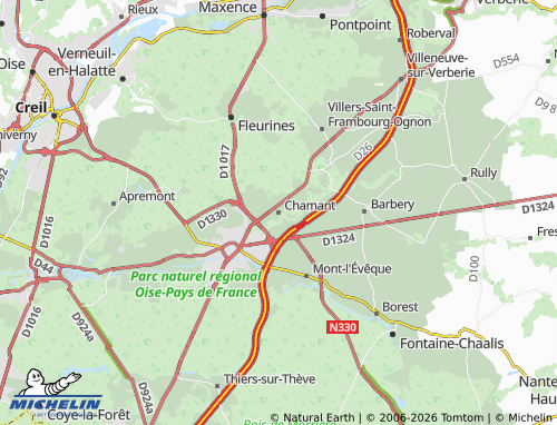 Carte MICHELIN Chamant - ViaMichelin