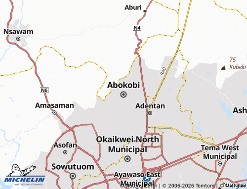 Mapa MICHELIN Abokobi - ViaMichelin