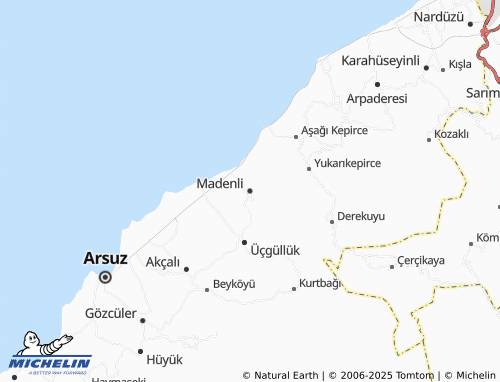 MICHELIN Madenli map - ViaMichelin