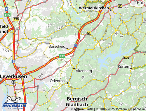 MICHELIN Sträßchen map - ViaMichelin
