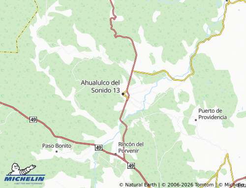 Mappa MICHELIN Ahualulco del Sonido 13 - ViaMichelin