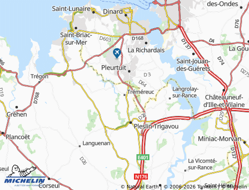 MICHELIN Tréméreuc map - ViaMichelin