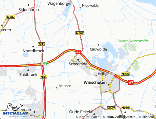 Kaart MICHELIN Scheemda - ViaMichelin