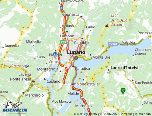 Mappa MICHELIN Lugano - ViaMichelin
