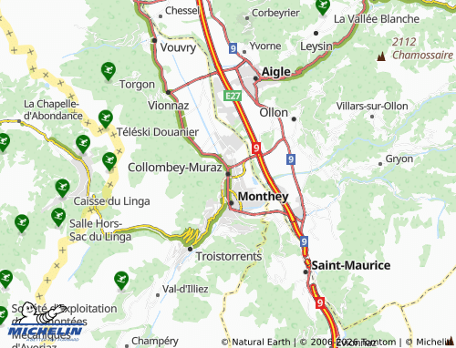 MICHELIN-Landkarte Collombey-Muraz - ViaMichelin