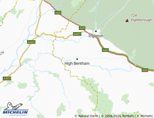 Carte MICHELIN High Bentham - ViaMichelin