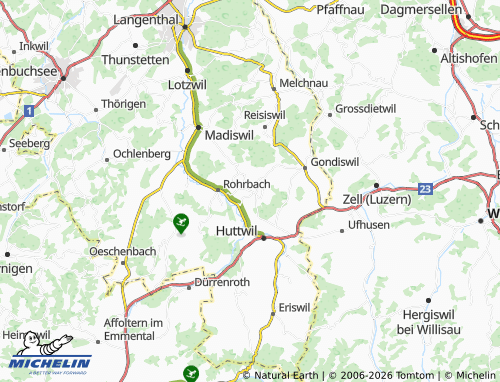 MICHELIN-Landkarte Auswil - ViaMichelin