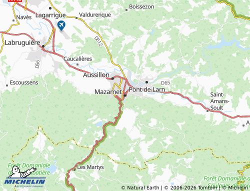 Mapa MICHELIN Mazamet - ViaMichelin