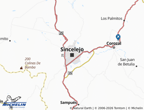 Kaart MICHELIN Sincelejo - ViaMichelin
