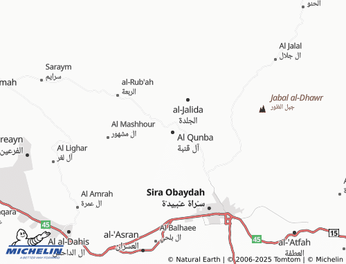 MICHELIN-Landkarte Al Qunba - ViaMichelin