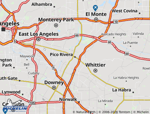 Mappa MICHELIN Pico Rivera - ViaMichelin