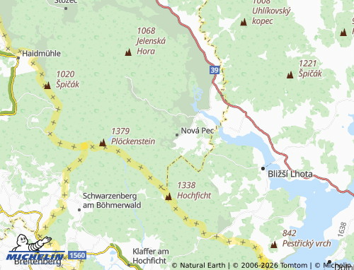 Mappa MICHELIN Nová Pec - ViaMichelin
