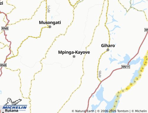 Mappa MICHELIN Mpinga-Kayove - ViaMichelin