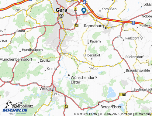 MICHELIN Niebra map - ViaMichelin