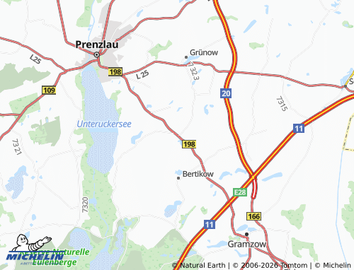 MICHELIN Bietikow map - ViaMichelin