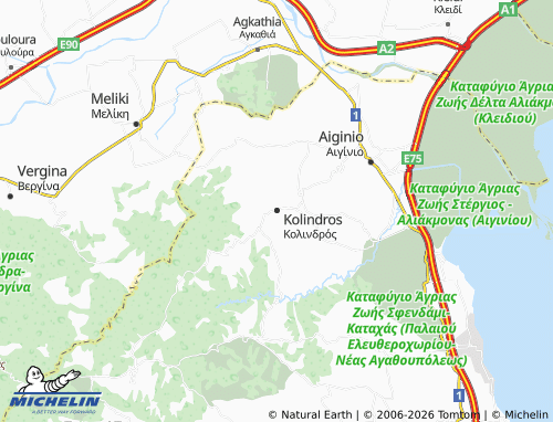 Carte MICHELIN Kolindros - ViaMichelin