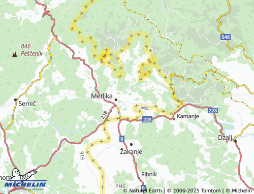 MICHELIN Čurile map - ViaMichelin