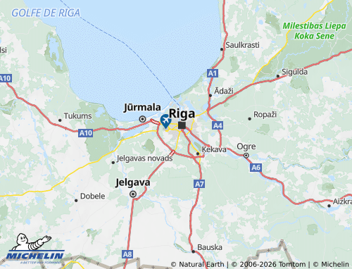 Mappa MICHELIN Mārupes novads - ViaMichelin