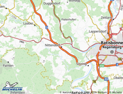Mappa MICHELIN Nittendorf - ViaMichelin