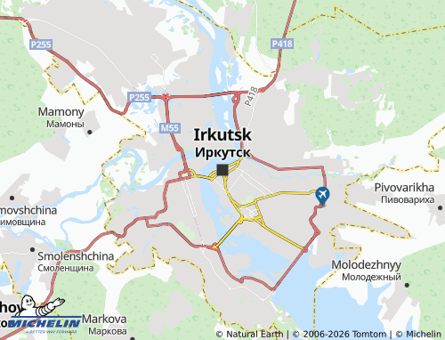 Carte MICHELIN Irkutsk - ViaMichelin