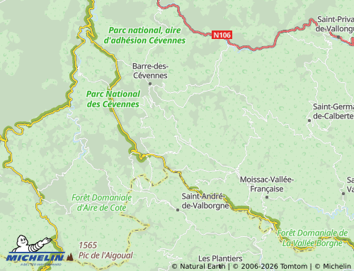 Mapa MICHELIN Molezon - ViaMichelin