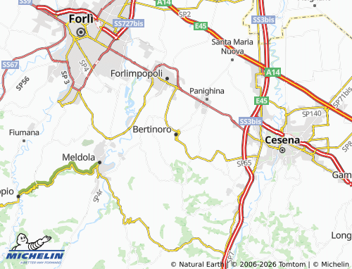 MICHELIN-Landkarte Bertinoro - ViaMichelin