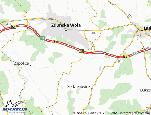 MICHELIN Wygiełzów map - ViaMichelin