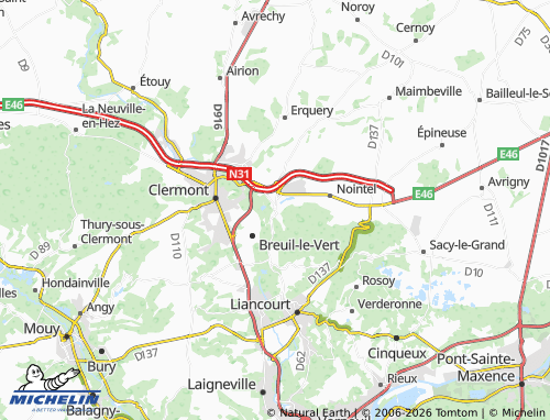 MICHELIN Breuil-le-Sec map - ViaMichelin