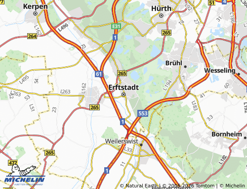 Mapa MICHELIN Erftstadt - ViaMichelin