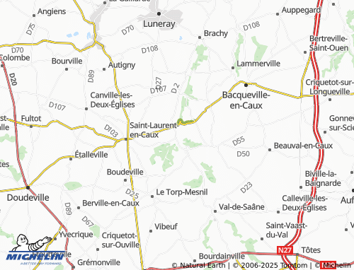 Carte MICHELIN Saâne-le-Bourg - ViaMichelin