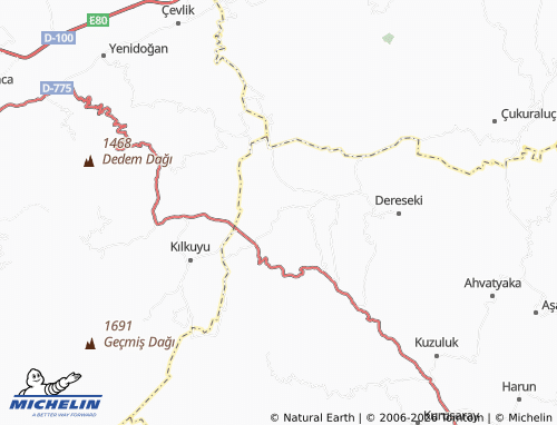 MICHELIN Güneyalıç map - ViaMichelin