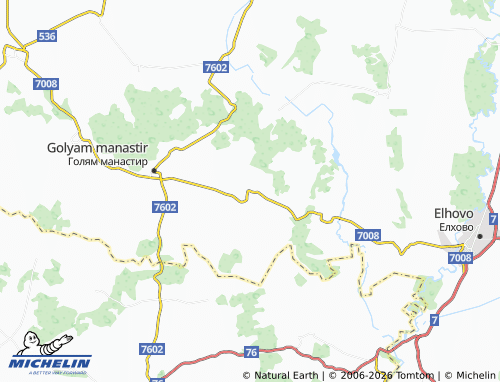 Mapa MICHELIN Malak manastir - ViaMichelin