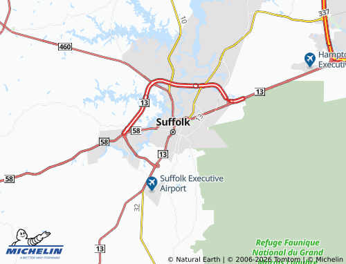Kaart MICHELIN Suffolk - ViaMichelin