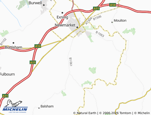 Carte MICHELIN Stetchworth - ViaMichelin