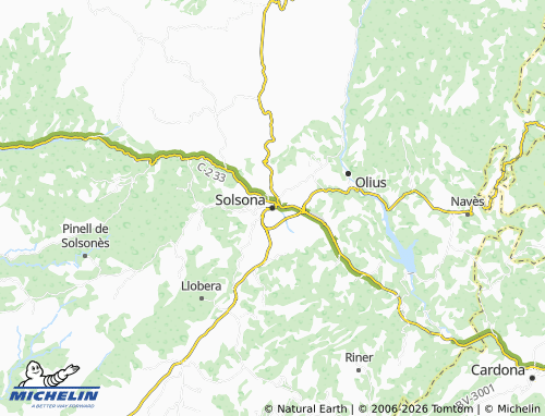 Kaart MICHELIN Solsona - ViaMichelin