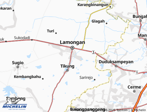 Carte MICHELIN Tlogoanyar - ViaMichelin