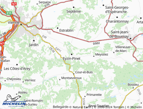 Carte MICHELIN Eyzin-Pinet - ViaMichelin