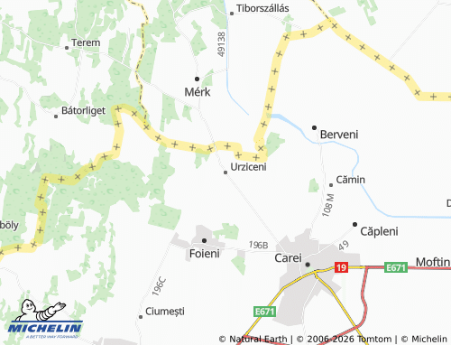 Mapa MICHELIN Urziceni - ViaMichelin
